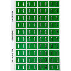 Avery Numeric Coding Label 1 Side Tab 25x42mm D Green Pack of 240