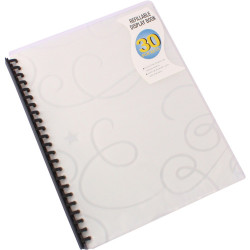 Beautone Display Book Refillable PP A4 Jewel Clear 30 Pockets
