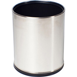 Compass Round Bin with Liner 10 Litres Stainless Steel