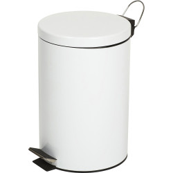 Compass Pedal Bin Powder Coated 12 Litre White