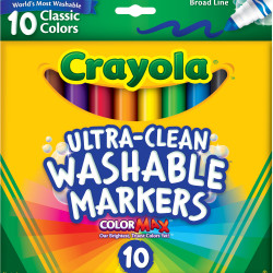 CRAYOLA WASHABLE BROAD MARKER 10 Asst Classic Colors