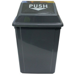 CLEANLINK RUBBISH BIN With Bullet Lid 40L Grey