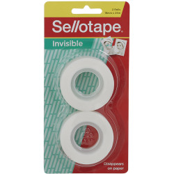 Sellotape Matt Finishing Tape 18mmx25m Invisible Tape 2 Roll Pack