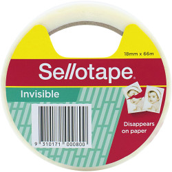 Sellotape Matt Finishing Tape 18mmx66m Invisible Tape PACK OF 8