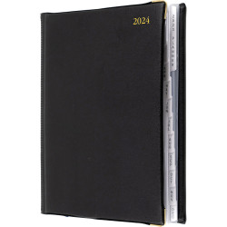 DEBDEN ELITE DIARY Day To Page Manager A4 Black