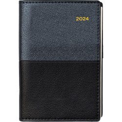 COLLINS VANESSA POCKET DIARY 125x80mm Week to Opening Black