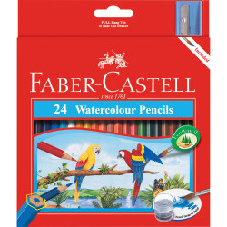 FABER-CASTELL WATERCOL PENCILS Watercolour Assorted 24s