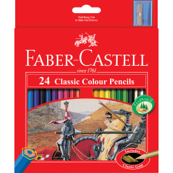 FABER-CASTELL CLASSIC PENCILS Coloured Assorted 24s