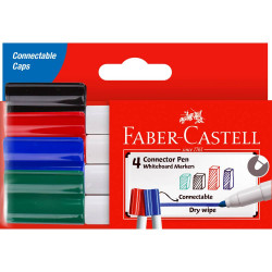 FABER-CASTELL W BOARD MARKERS Whiteboard Assorted Pack of 4