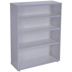 Rapid Span Melamine Bookcase 1200Hx900Wx315mmD 3 Adjustable Shelves All Grey