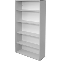Rapid Span Melamine Bookcase 1800Hx900Wx315mmD 4 Adjustable Shelves All Grey