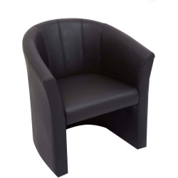 Space Executive Single Seater Tub Chair Suits Reception or Visitors Black PU
