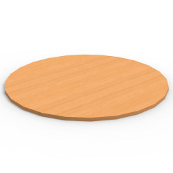 Rapidline Melamine Round Table Top Only 25mm Thick 900mm Diameter Beech