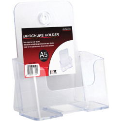 Deflect-O Brochure Holder A5 Single Tier Free Standing And Wall Mount