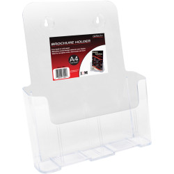 Deflect-O Brochure Holder A4 Single Tier Free Standing And Wall Mount