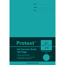 PROTEXT EXERCISE BOOK A4 8mm Ruled 128pgs - Owl
