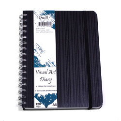 QUILL PREMIUM VISUAL ART DIARY 125gsm A5 Black 120 Pages
