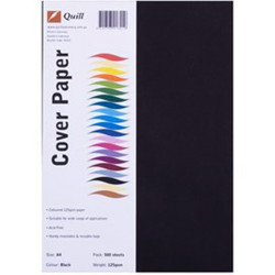 Quill Paper 125GSM A4 Black Pack of 500