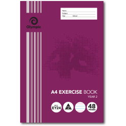 OLYMPIC EXERCISE BOOKS A4 48Page Yr2 QLD Ruling