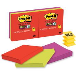 POST-IT R330-6SSAN NOTE POP-UP Super Sticky 76x76mm Neon