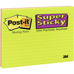 POST-IT 6845-SSPL MEETING NOTE Super Sticky 203x152mm Neon
