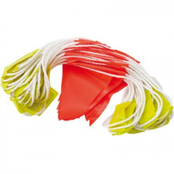 BUNTING TRIANGLE FLAGS HiVis Fluoro,Day/Night 45Flags