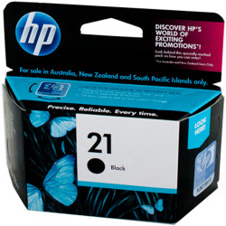 HP #21 INKJET CARTRIDGE C9351AA, Black