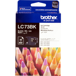 BROTHER LC73BK INKJET H/YD BLACK 600 Pgs