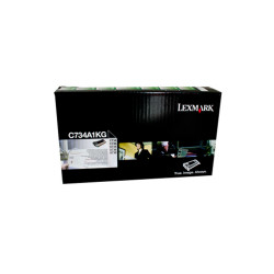 LEXMARK C734A1KG TONER CART Prebate, Black