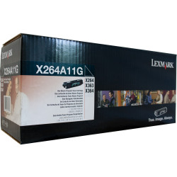 LEXMARK X264A11G TONER CART Prebate, Black