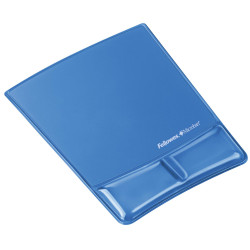 FELLOWES WRIST SUPP &MOUSE PAD Gel Clear - Blue