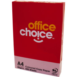 OFFICE CHOICE TINTS COPY PAPER A4 80gsm Pink