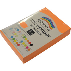 RAINBOW 80GSM OFFICE PAPER A4 Fluoro Orange Ream of 500