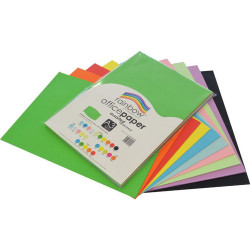 RAINBOW 80GSM OFFICE PAPER A3 10 Colour Assorted Pack of 100