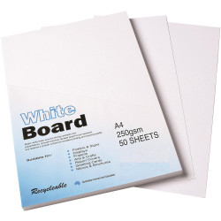 CUMBERLAND WHITE/PASTE BOARD A4 250gsm - Pack of 50