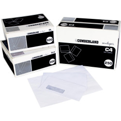 CUMBERLAND LASER ENVELOPE StripSeal C4 Pocket 324x229mm Secretive Plain Box of 250