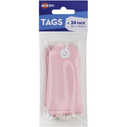 AVERY TAG-IT DURABLE TABS Shipping Tag Pastel Pink Size 3 Pack of 24