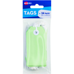 AVERY TAG-IT DURABLE TABS Shipping Tag Pastel Green Size 3 Pack of 24