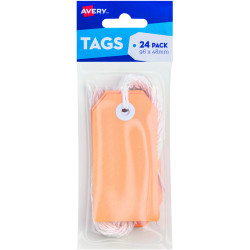 AVERY TAG-IT DURABLE TABS Shipping Tag Pastel Peach Size 3 Pack of 24