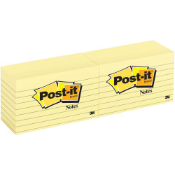POST-IT 635 NOTES ORIGINAL Lined 100Shts 76x127mm Yellow