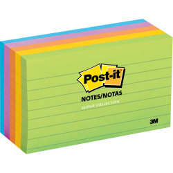 POST-IT 635-5AU NOTES ULTRA Prem Colour 100St Lined 76x127