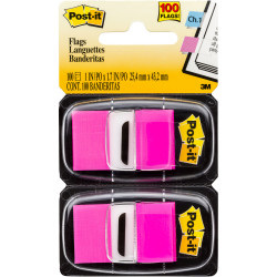 POST-IT  680-BP2 FLAGS Twin Pack Bright Pink 25x43mm