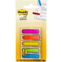 POST-IT 684-ARR2 ARROW FLAGS Bright Blue Green Orange Pink Yellow 12x43 100 Pack