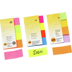 MARBIG RAINBOW PAGE MARKERS 20x50mm 160Sht Assorted