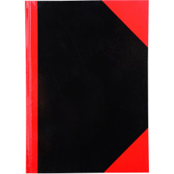 RED AND BLACK NOTEBOOK Gloss Cover A4 100 Leaf Cumberland