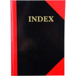 RED AND BLACK NOTEBOOK Gloss Cover A4 100 Lf Indexed 100 Leaf Cumberland
