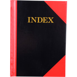 RED AND BLACK NOTEBOOK Gloss Cover A6 100 Lf Indexed 100 Leaf Cumberland