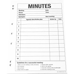 QUILL A4 PLANNER PADS Meeting Minutes 50lf
