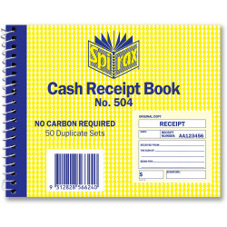 SPIRAX 504 CASH RECEIPT BOOK Quarto