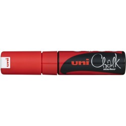 UNI CHALK MARKER 8mm Chisel Tip Red